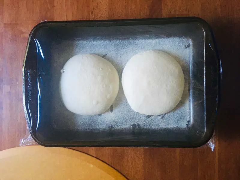 balls of pizza dough resting