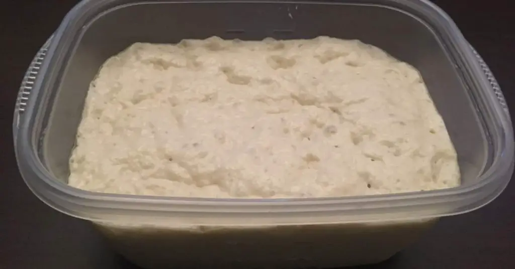 pizza dough rising