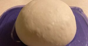 pizza dough ball Domenic's Detroit Style Pizza Dough Recipe (no-knead)