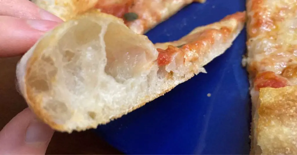 Overnight Pizza Dough Recipe: Easy, Homemade, 24 Hours Fermented 3 pizza slice open crumb gluten Overnight Pizza Dough Recipe: Easy, Homemade, 24 Hours Fermented