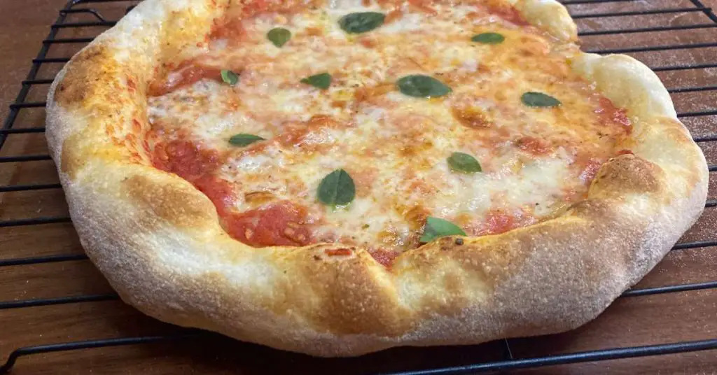 homemade Neapolitan pizza made in a home oven
