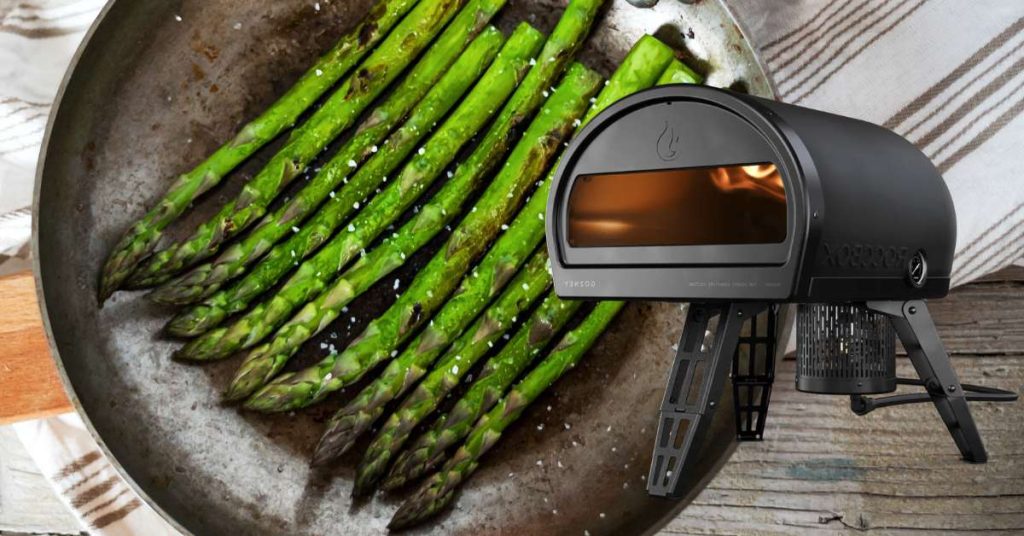asparagus in roccbox1 How to Use a Wood-Fired Pizza Oven - A Brief Guide To Wood-Fired Cooking