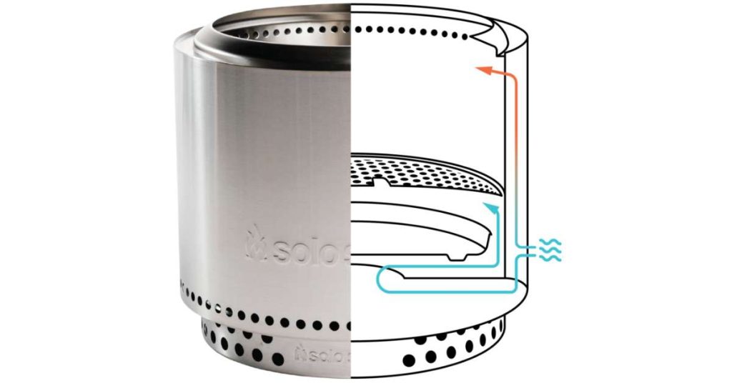 solo stove smokeless burn hole design diagram