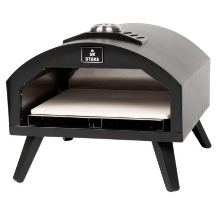 The stoke outdoor pizza oven on a white background.