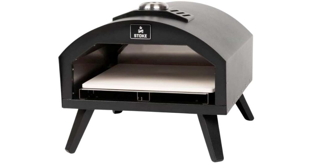 The Stoke pizza oven on a white background for a stoke pizza oven review.