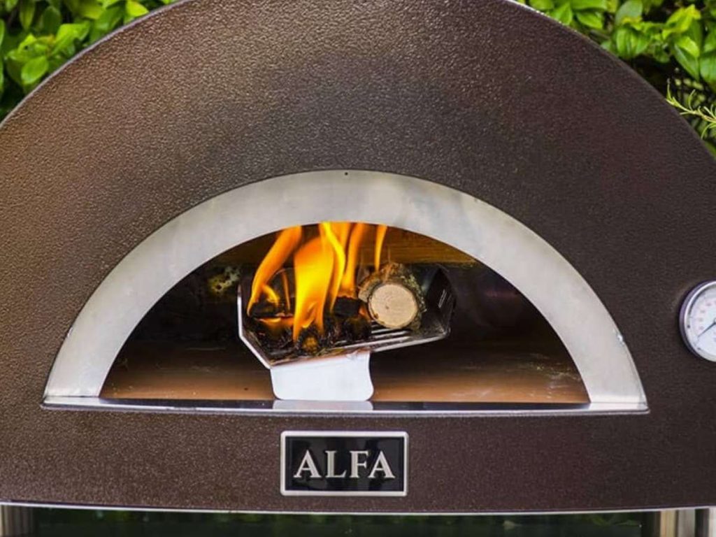 A look at the Alfa Nano pizza oven's wood basket.
