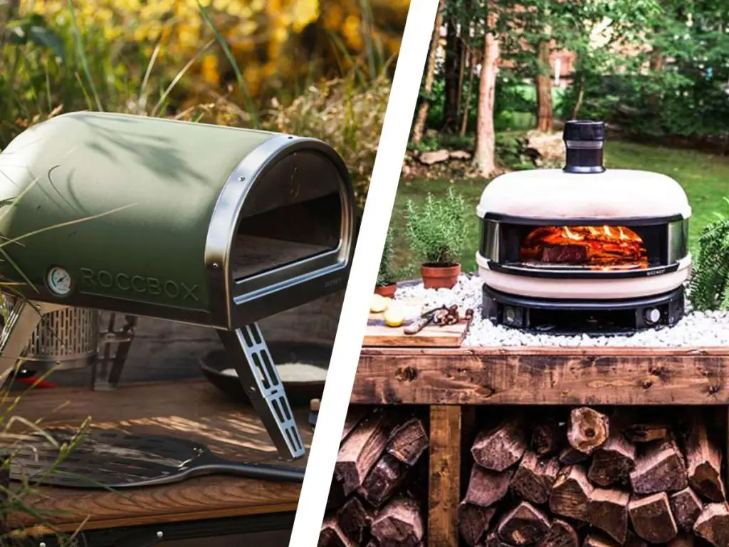 A side by side comparison of the Gozney Roccbox and Gozney Dome pizza ovens.