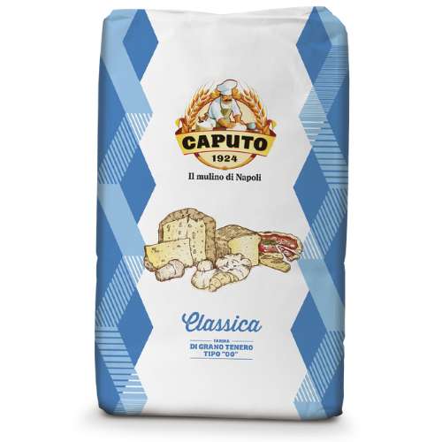 A bag of Caputo classica 00 flour.