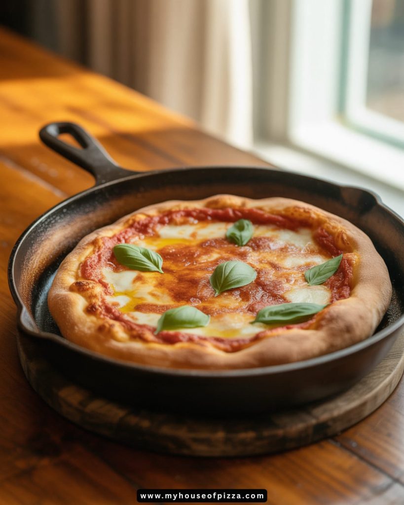 pan pizza cast iron skillet oil crispy crust Best Oil to Use for Pan Pizza